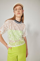 CROP LACE T-SHIRT